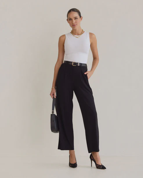 Billie Bamboo Wide Leg Dress Pants - Lou Lou