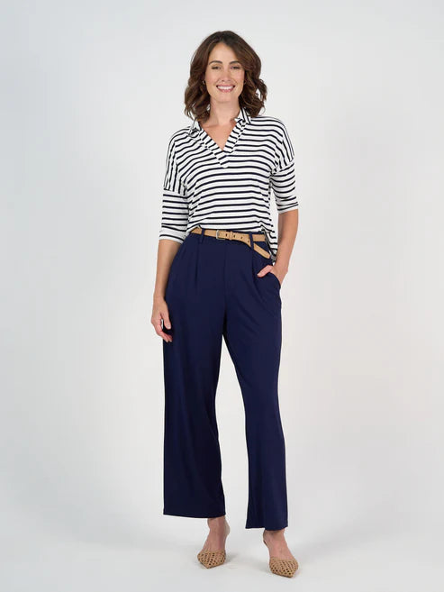 Khan Bamboo Collared Polo Top - Lou Lou