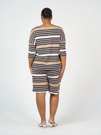 Camila 3/4 Sleeve Bamboo Top Stripe - Lou Lou
