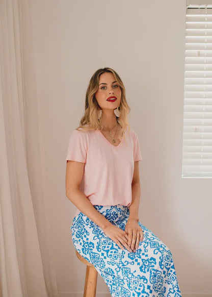 Veronica Bamboo V Neck Tee.