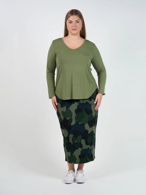 Sia V Neck Bamboo Longsleeve Top