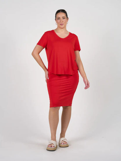 Veronica Bamboo V Neck Tee.