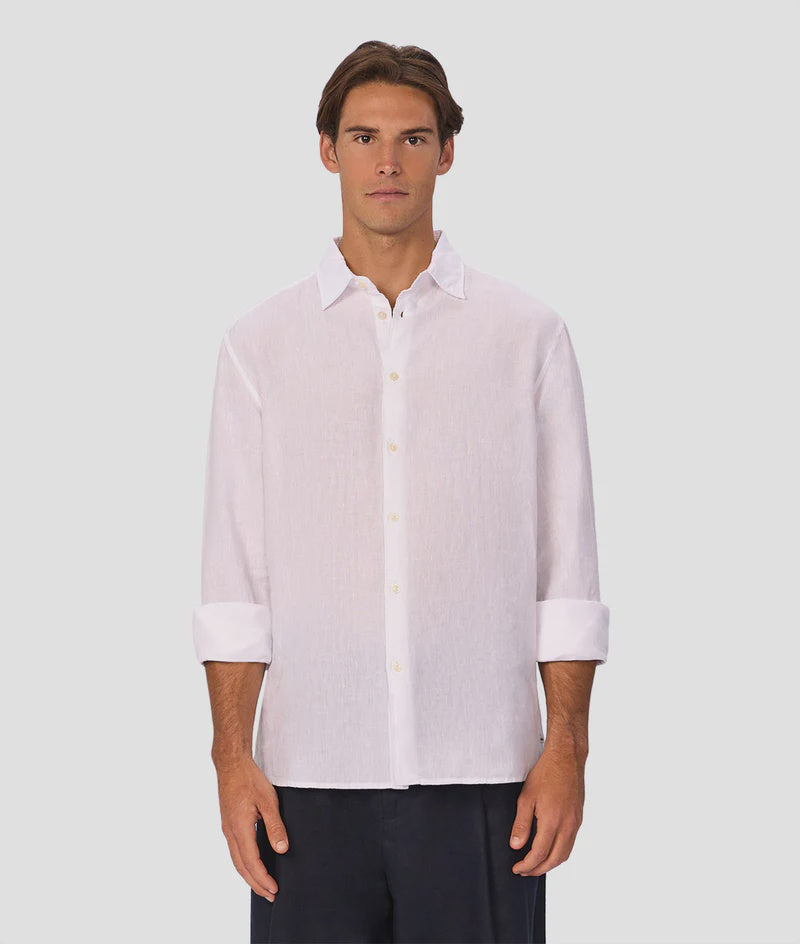 The St Martins Long Sleeve Linen Shirt Winter White