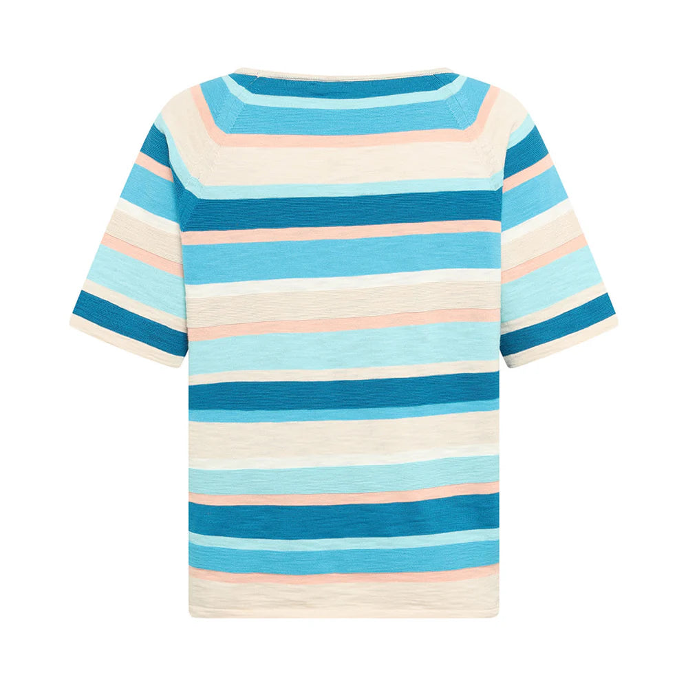 Melissa Cotton S/S Crew Neck Aqua - Mansted