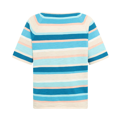 Melissa Cotton S/S Crew Neck Aqua - Mansted