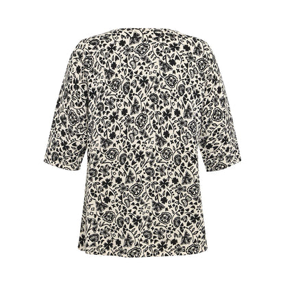 Sun Posy Party Swing Top Black - Mansted
