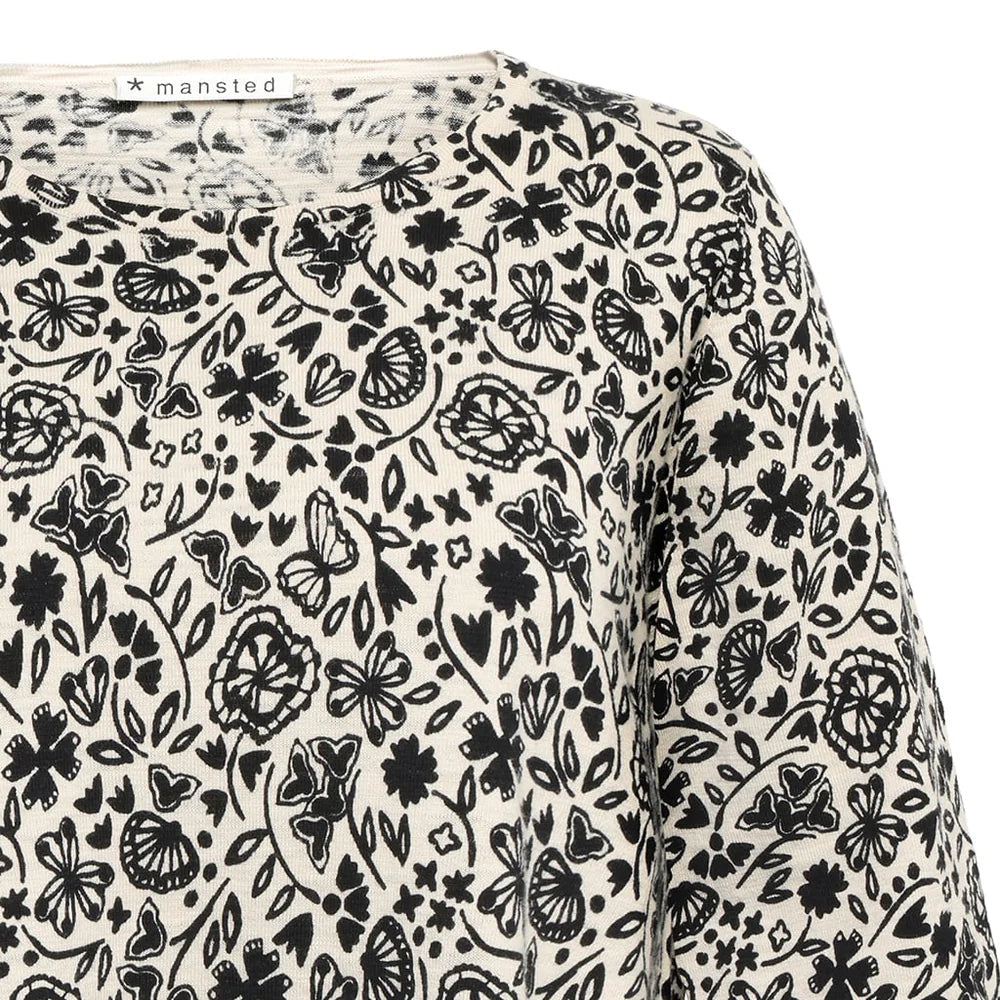 Sun Posy Party Swing Top Black - Mansted