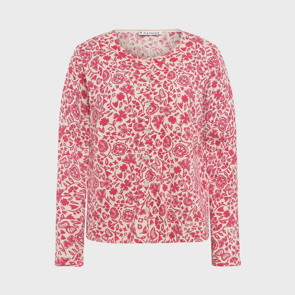 Sunrise Posy Party Cardi Raspberry - Mansted