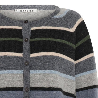 Amina Lambswool Stripe Cardi Mansted