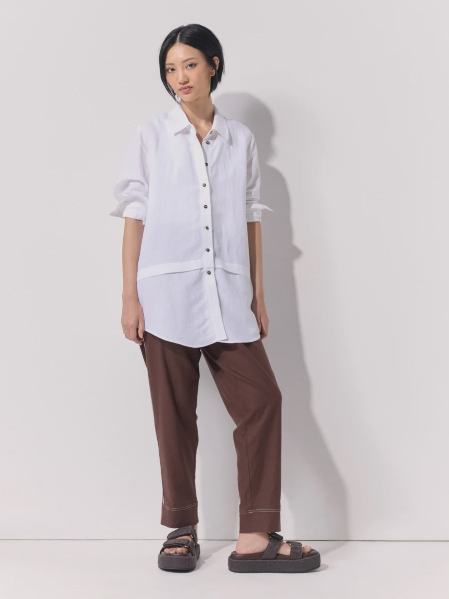 Comfort Linen Pant Husk - Marco Polo