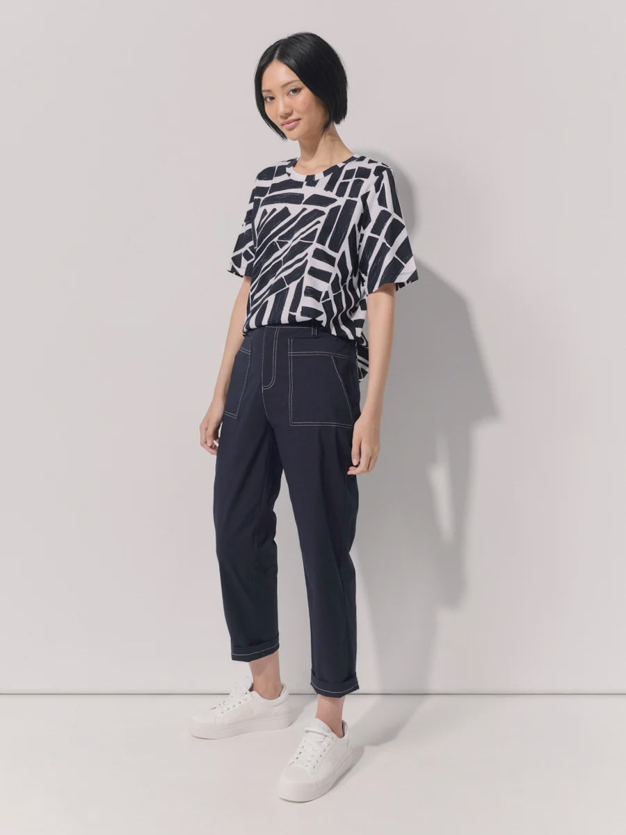 Mixed Medley Stripe Short Sleeve Tee - Marco Polo