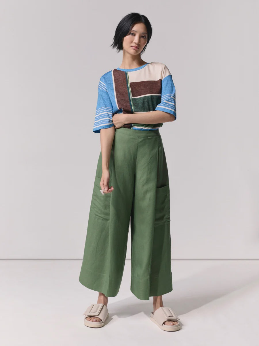 Seascape Stripe Tee - Marco Polo
