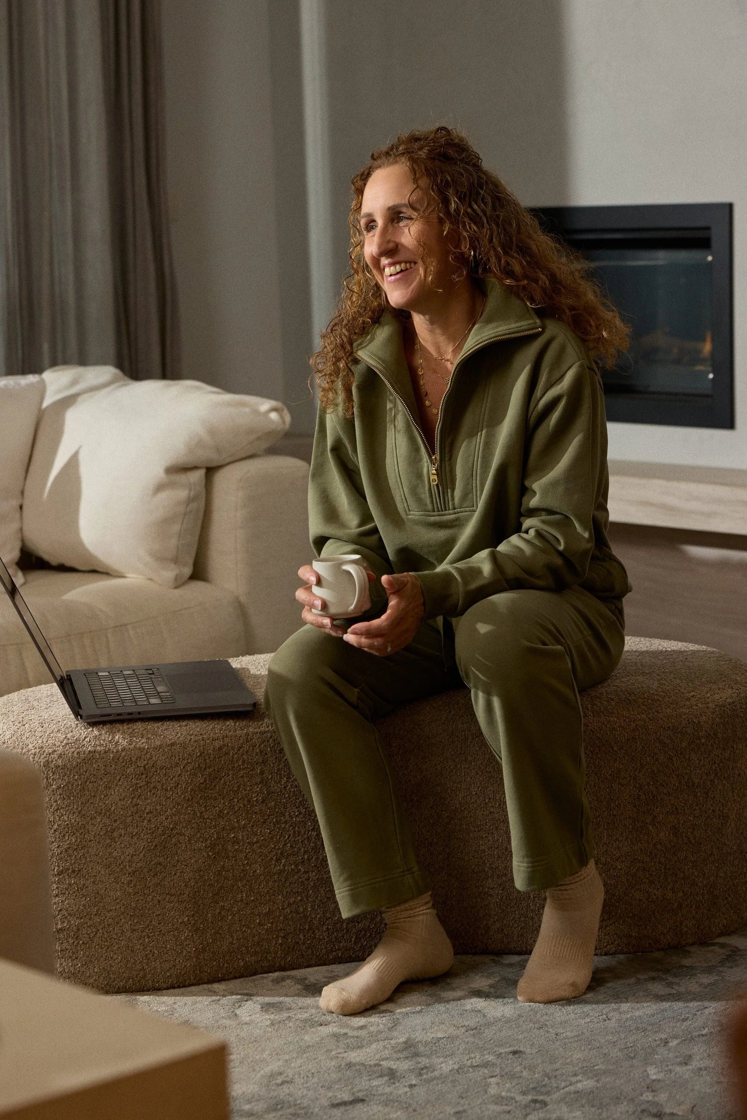 Rugged 1/2 Zip Cotton Sweater - Goondiwindi