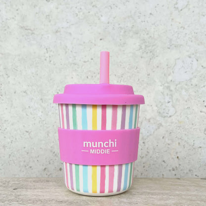 Munchi Middie Cup w/ Silicone Straw (8zo)