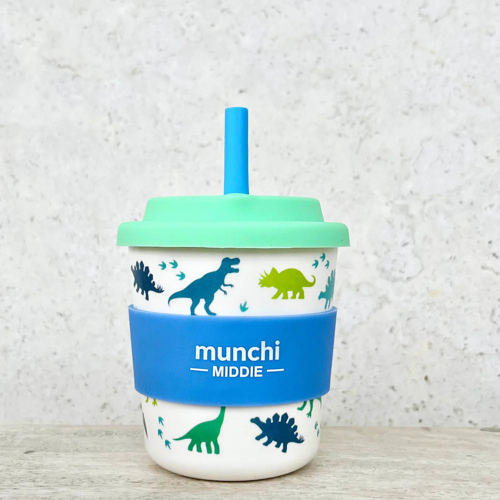 Munchi Middie Cup w/ Silicone Straw (8zo)