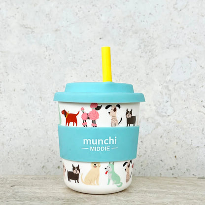 Munchi Middie Cup w/ Silicone Straw (8zo)