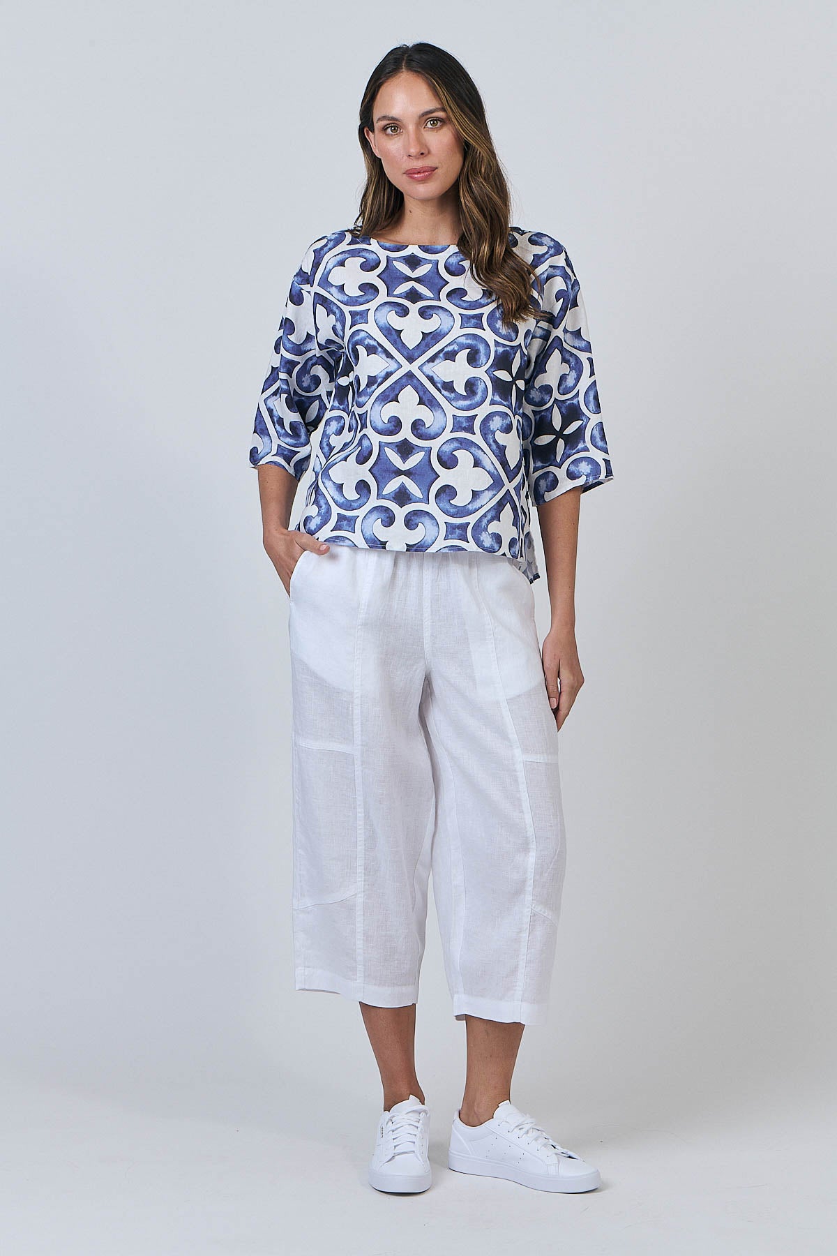 GA584 100% Linen Top