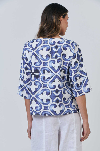 GA584 100% Linen Top