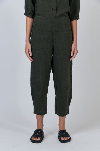 GA615 Wide Waistband Linen Pants
