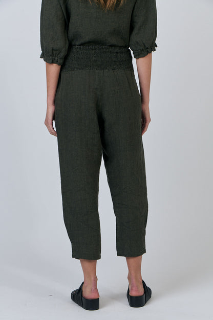 GA615 Wide Waistband Linen Pants