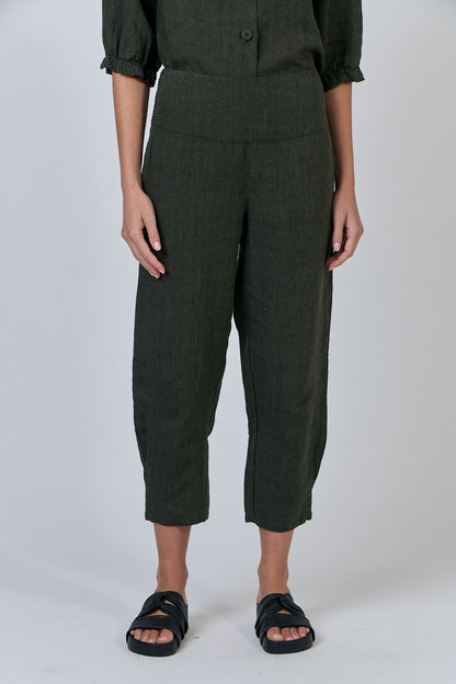 GA615 Wide Waistband Linen Pants