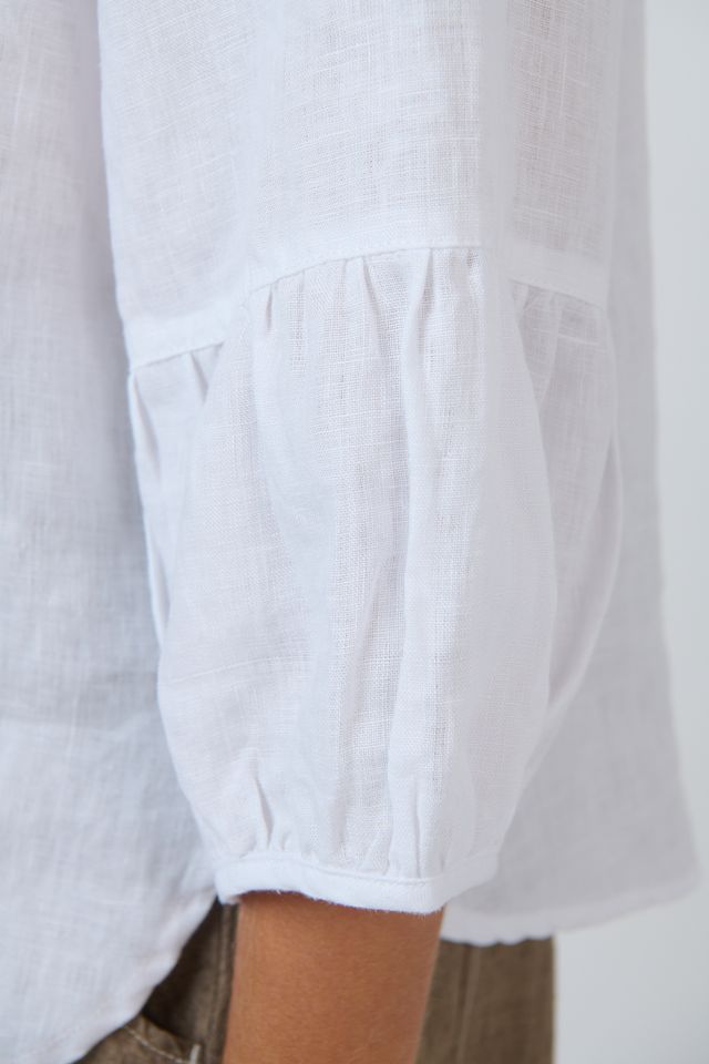 Linen Top White - Naturals by O &amp; J
