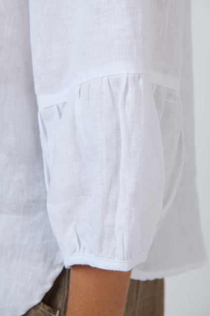 Linen Top White - Naturals by O &amp; J