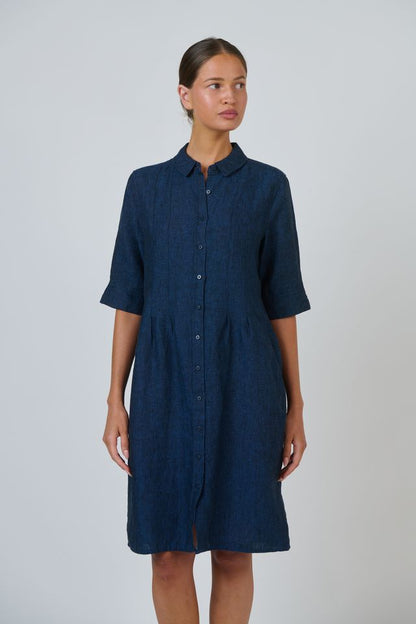 Linen Shirt Dress Eclipse - Naturals by O &amp; J