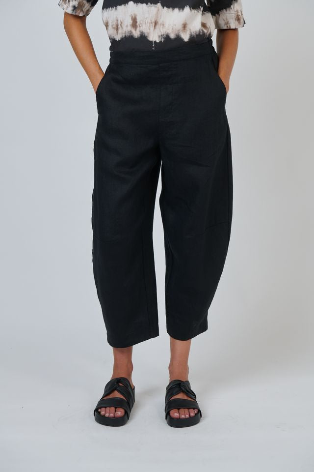 Naturals-by-O-and-J-GA711-Black-Linen-Pant-Back-Swannies-Clothing-Merimbula