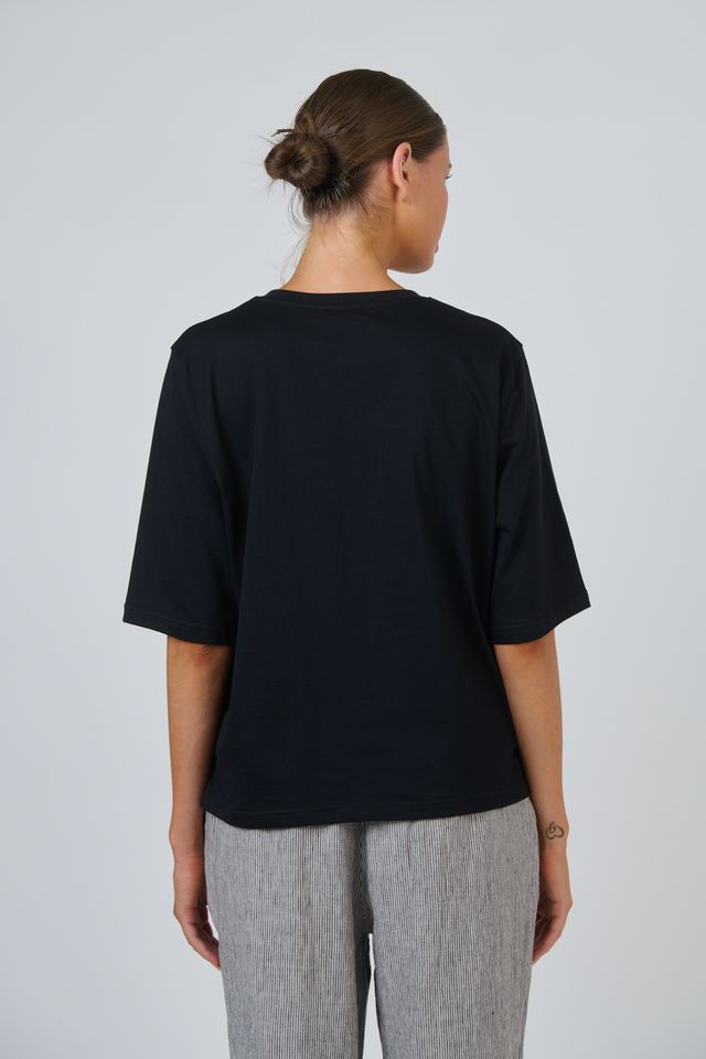 Cotton Tee Black - Naturals by O &amp; J