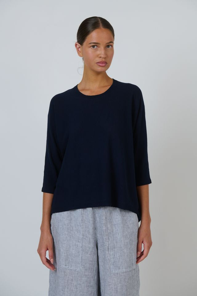 Fine Knit Top Ink - Naturals by O &amp; J