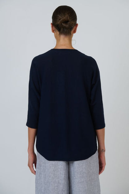 Fine Knit Top Ink - Naturals by O &amp; J