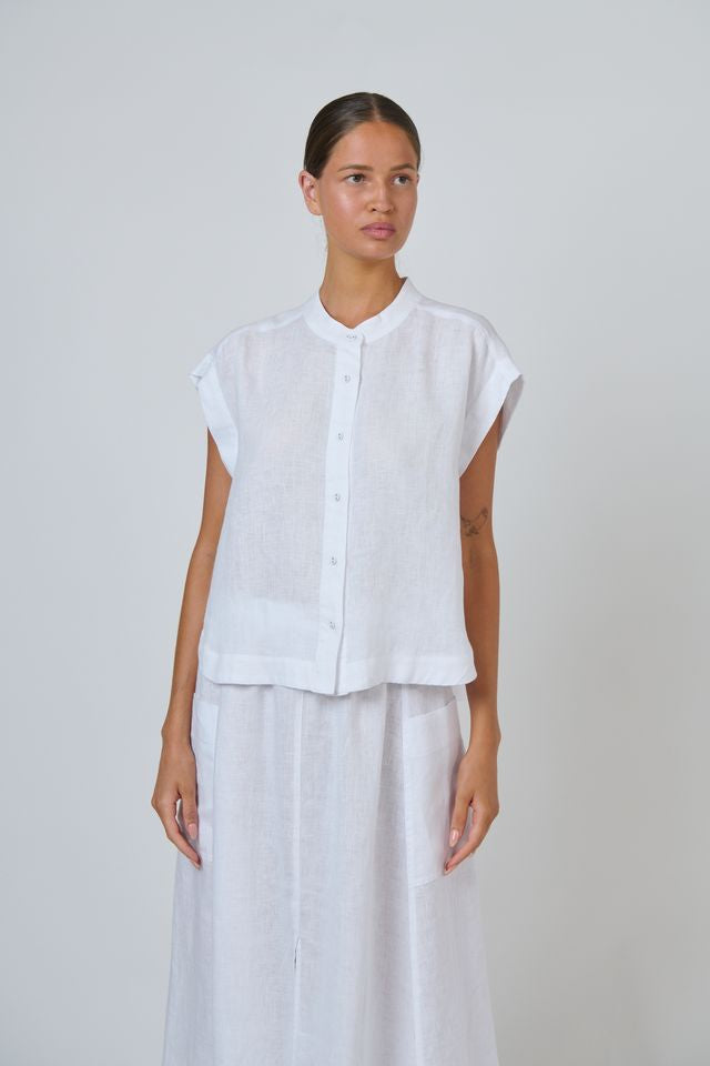 Linen Shirt White - Naturals by O &amp; J
