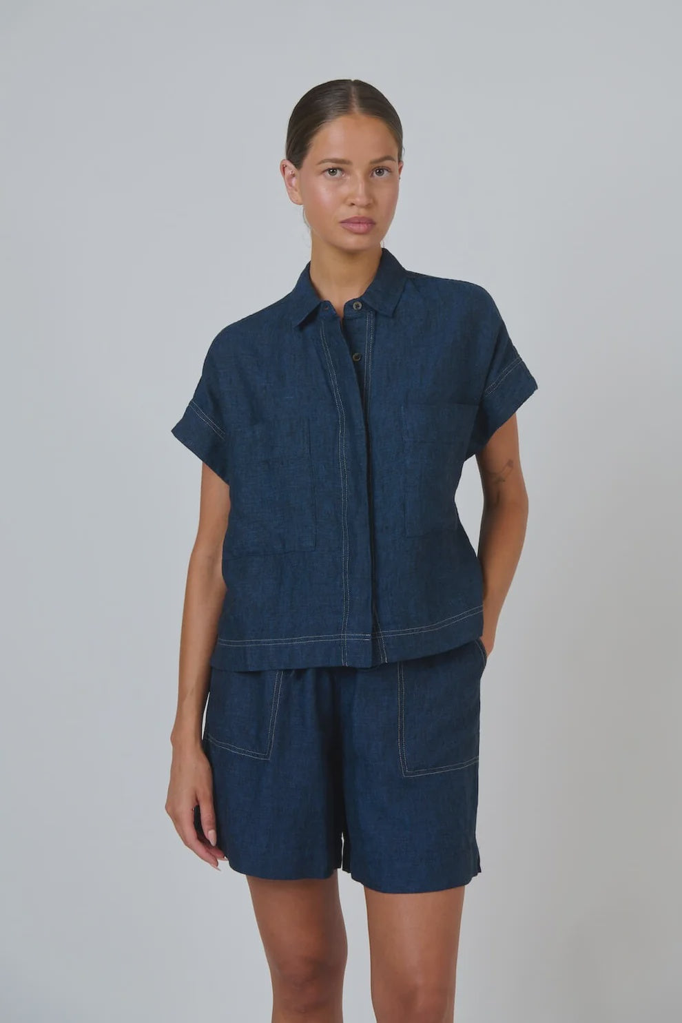 Linen Shirt Eclipse - Naturals by O &amp; J