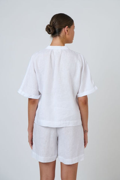 Linen Classic Top White - Naturals by O &amp; J