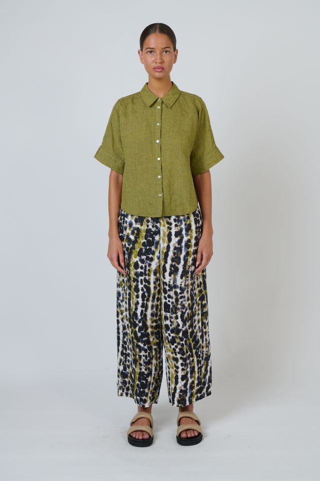 Linen Pant Lichen - Naturals by O &amp; J
