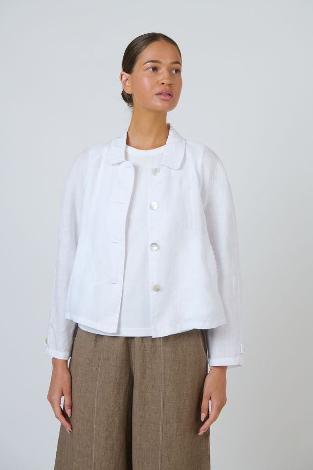 Linen Jacket White - Naturals by O &amp; J