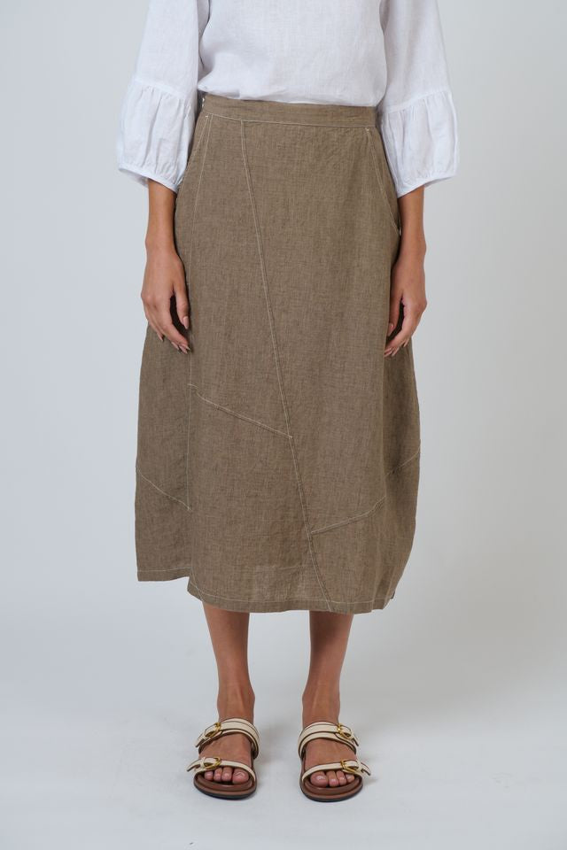 Linen Skirt Agate - Naturals by O &amp; J