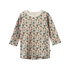 Floral patterned dress with long sleeves on a white background