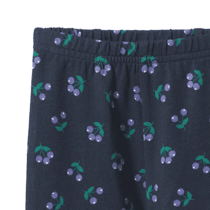 Dark fabric with cherry pattern on a white background