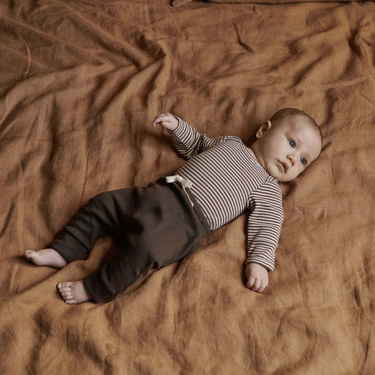 L/S Bodysuit Pinecone Stripe – Nature Baby