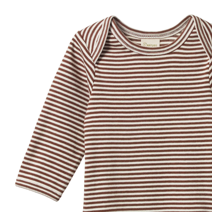 L/S Bodysuit Pinecone Stripe – Nature Baby
