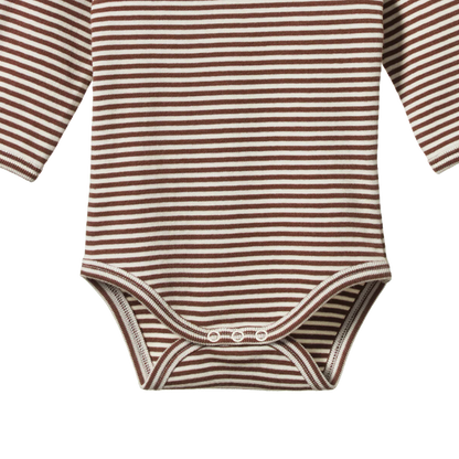 L/S Bodysuit Pinecone Stripe – Nature Baby