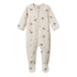 Baby onesie with floral pattern on a white background