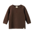 Brown textured sweater on a white background