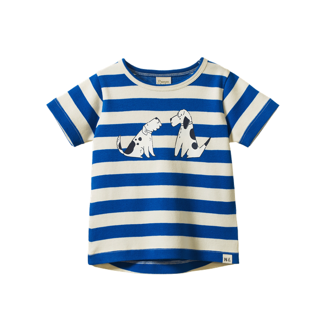 River Tee Dog Walk Blue Print - Nature Baby