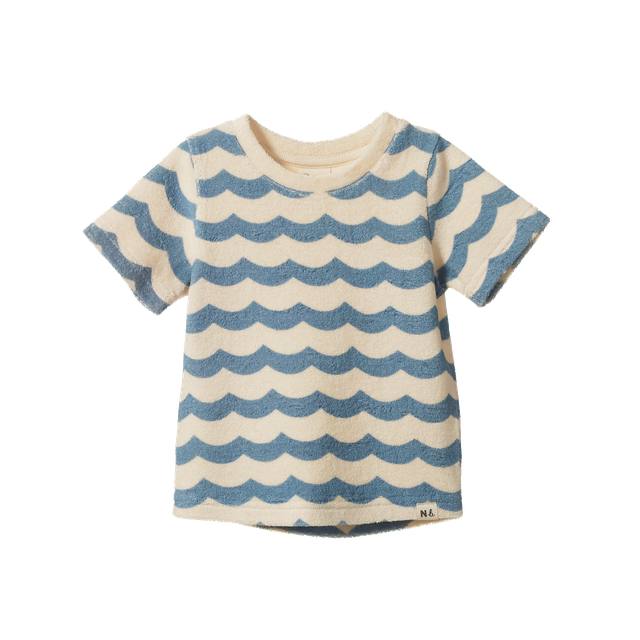 River Tee Terry Waves Print - Nature Baby