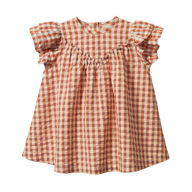 Una Dress Dandelion Gingham - Nature Baby
