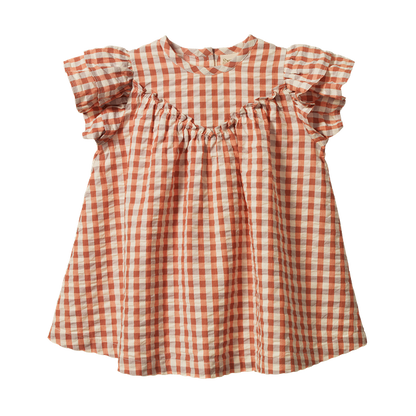 Una Dress Dandelion Gingham - Nature Baby