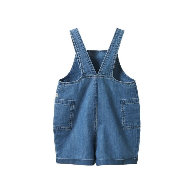 Trucker Shortie Overalls Chambray - Nature Baby